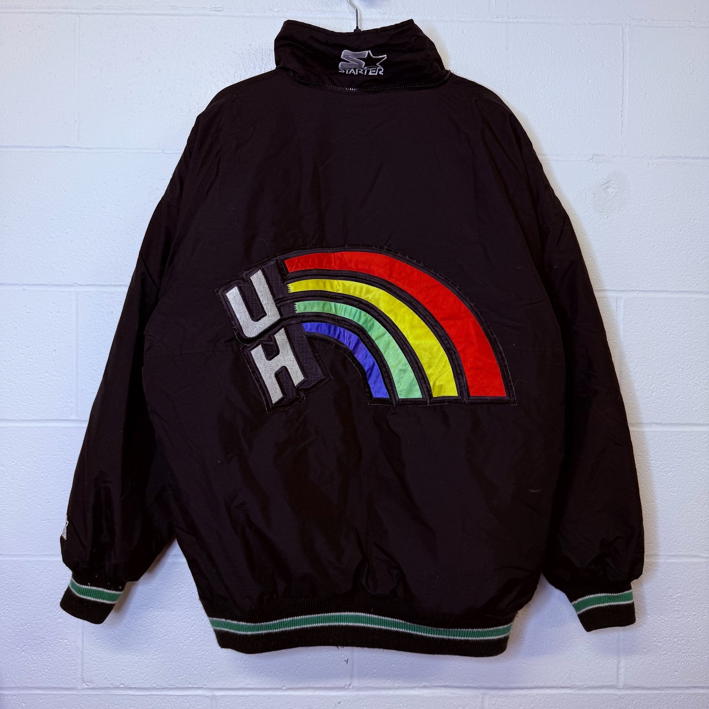 90s University of Hawaii Rainbow Warriors NCAA Starter Jacket Sz XL