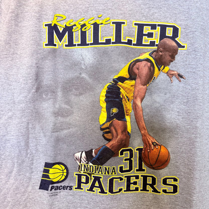 90s Reggie Miller Indiana Pacers NBA T-shirt Sz XL (B2331)