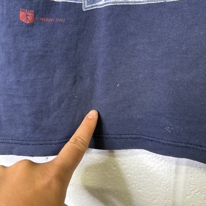 90's NY Yankees Don Mattingly MLB Nutmeg T-shirt Sz L (B1604)