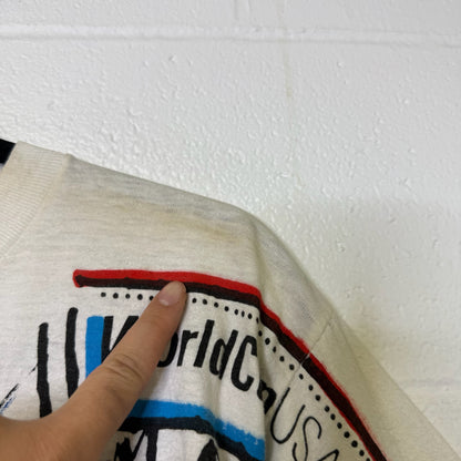 1994 FIFA World Cup AOP Soccer T-Shirt Sz L (B603)