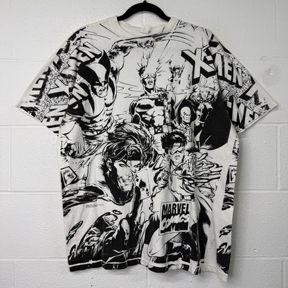 1993 Marvel X-Men All Over Print T-Shirt Sz XL