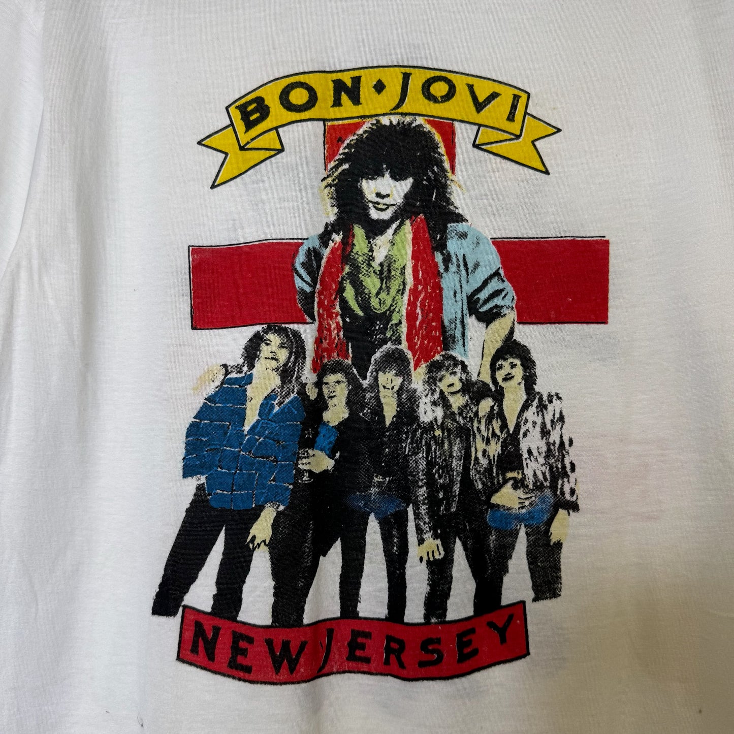 80's Bon Jovi New Jersey T-Shirt Sz L (B2242)