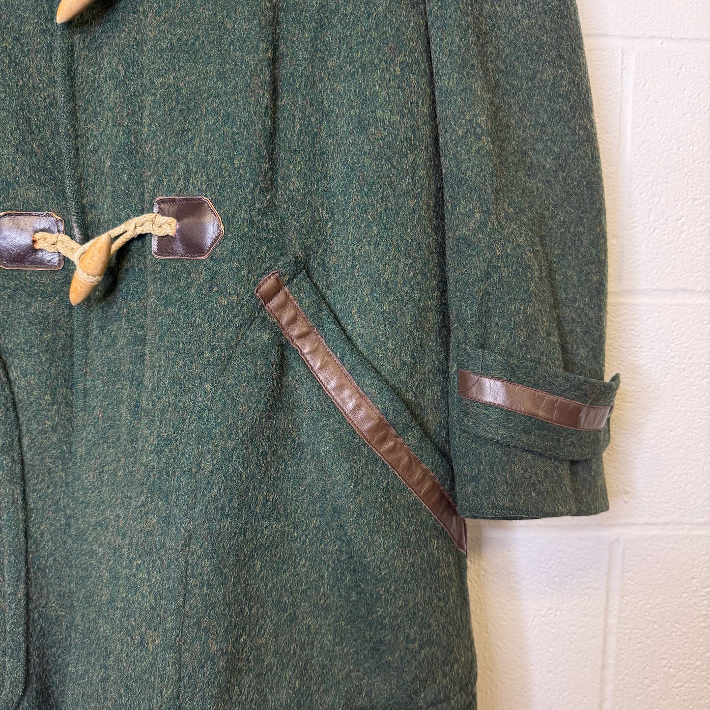 Vtg Duffle Coat by Zero King Jacket Sz M (B1779) Virgin Wool