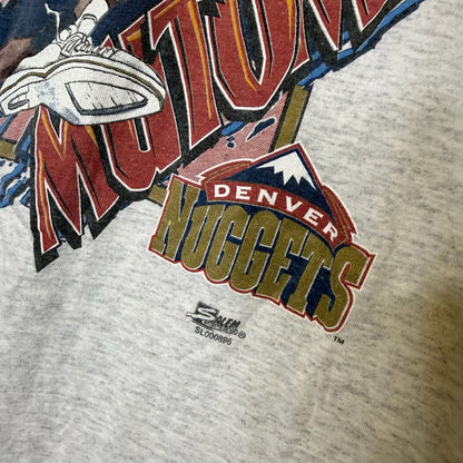 90s Denver Nuggets Mutumbo NBA Salem Caricature T-Shirt Sz L (B2810)