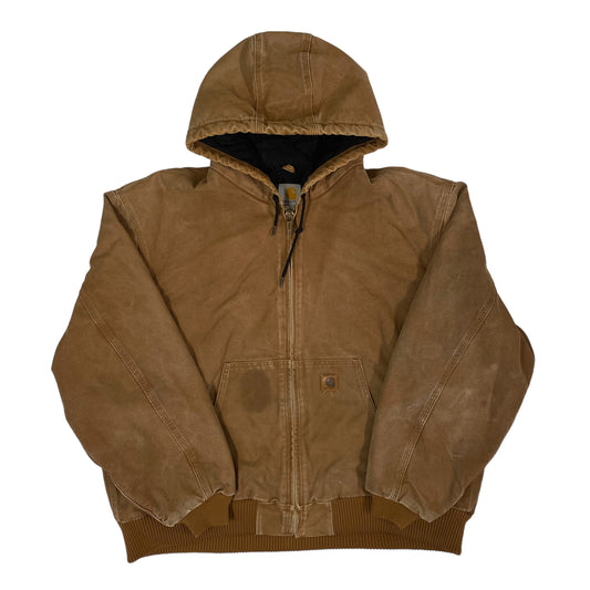 Carhartt Hooded Jacket Tan Sz 2XL (A2447)