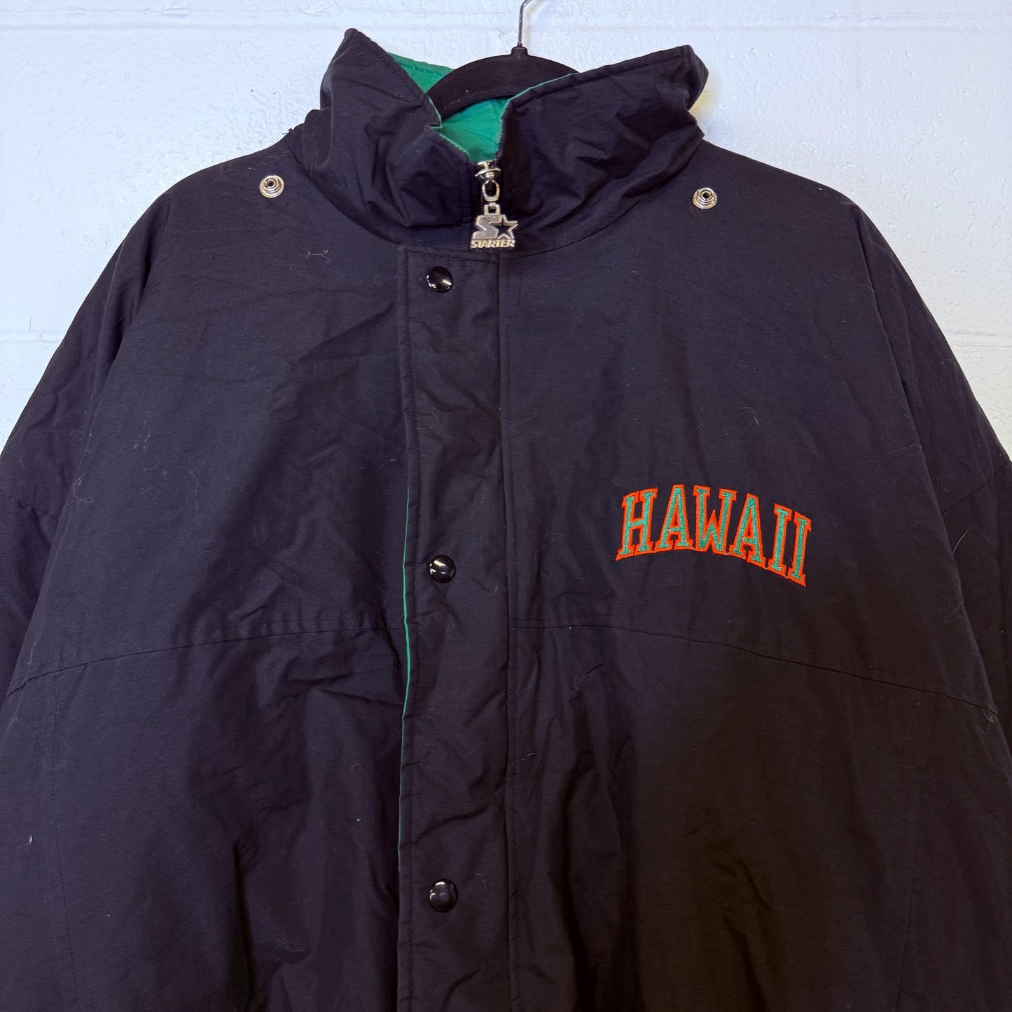 90s University of Hawaii Rainbow Warriors NCAA Starter Jacket Sz XL