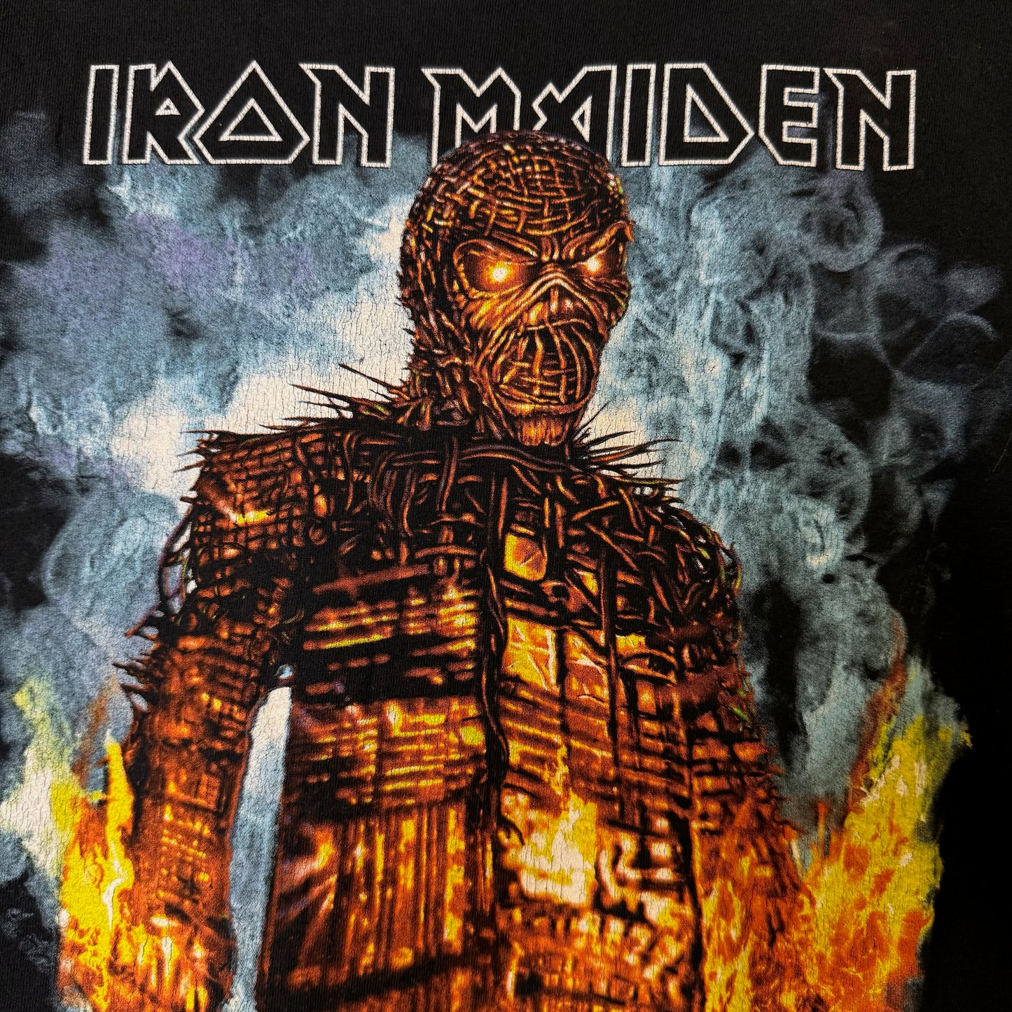 2010 Iron Maiden Wicker Man Tour T-Shirt Sz M (B1721)
