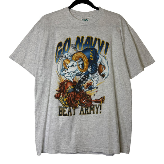 90's Navy vs Army Football NCAA T-shirt Sz L (B1586)