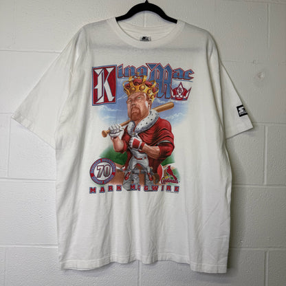 1998 Mark McGwire MLB Starter T-shirt Sz L (B1668)
