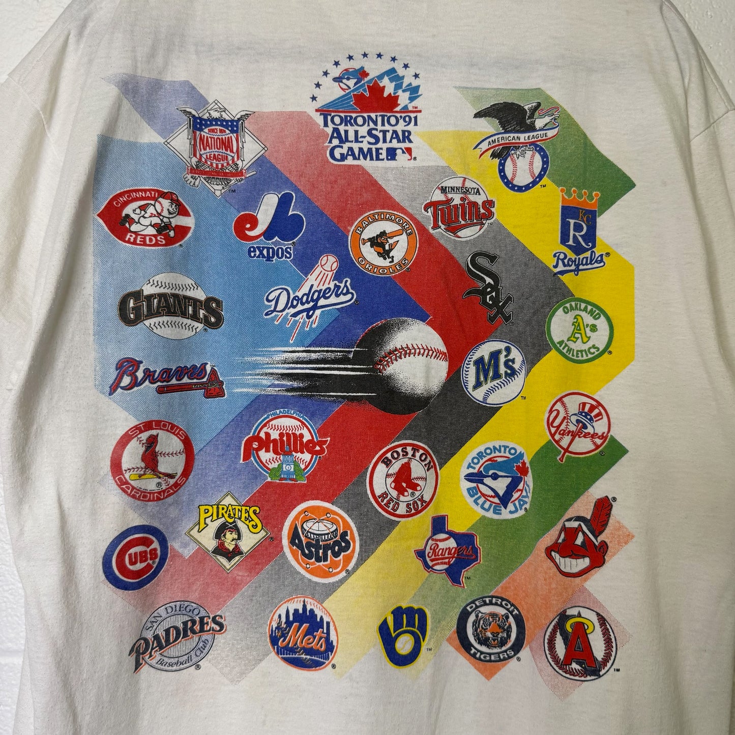 1991 Toronto MLB All Star Game Bulletin T-shirt Sz XL (B1655)