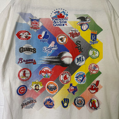 1991 Toronto MLB All Star Game Bulletin T-shirt Sz XL (B1655)