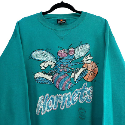 90's Charlotte Hornets Crewneck Sz L (A3498)