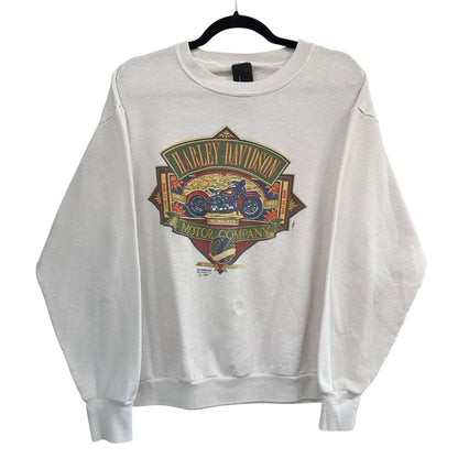 1990 Harley Davidson 3D Emblem Crewneck Sz XL (A6013)