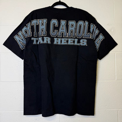 90s University of North Carolina Tar Heels Wauldron AOP T-shirt Sz L (B2588)
