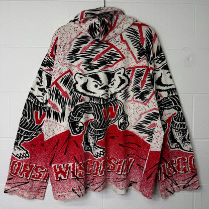 90s Wisconsin Badgers NCAA AOP Shirt Sz XL (B2700)
