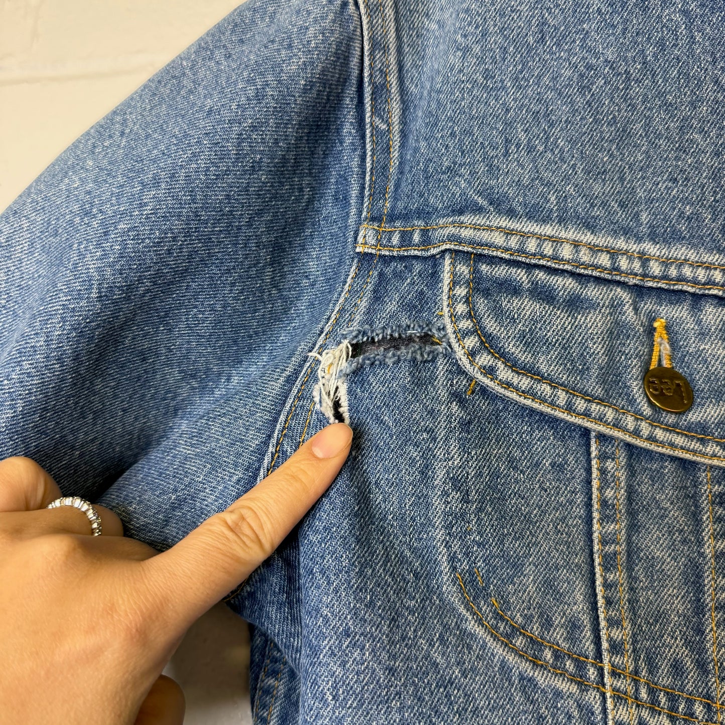 90's Lee Storm Rider Denim Coat Jacket (B1961)