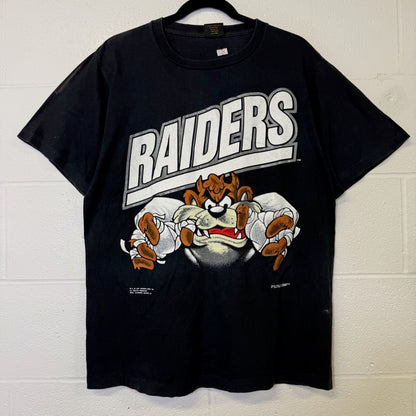 1991 Los Angeles Raiders Taz NFL T-Shirt Sz L (B2937)