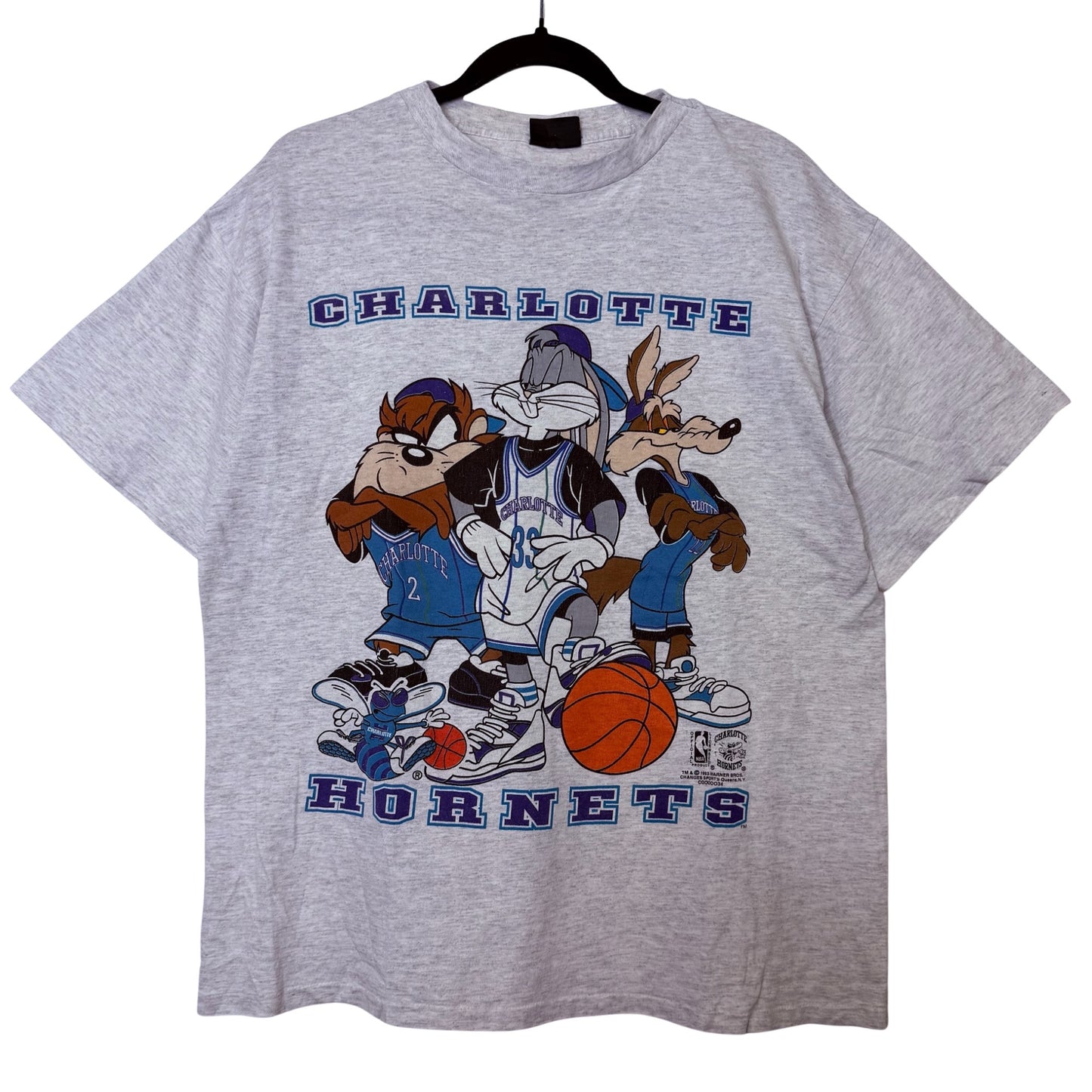 1993 Looney Tunes Charlotte Hornets NBA T-Shirt (B2332)