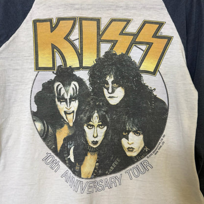 1983 KISS 10th Anniversary Tour Raglan T-Shirt (B386)