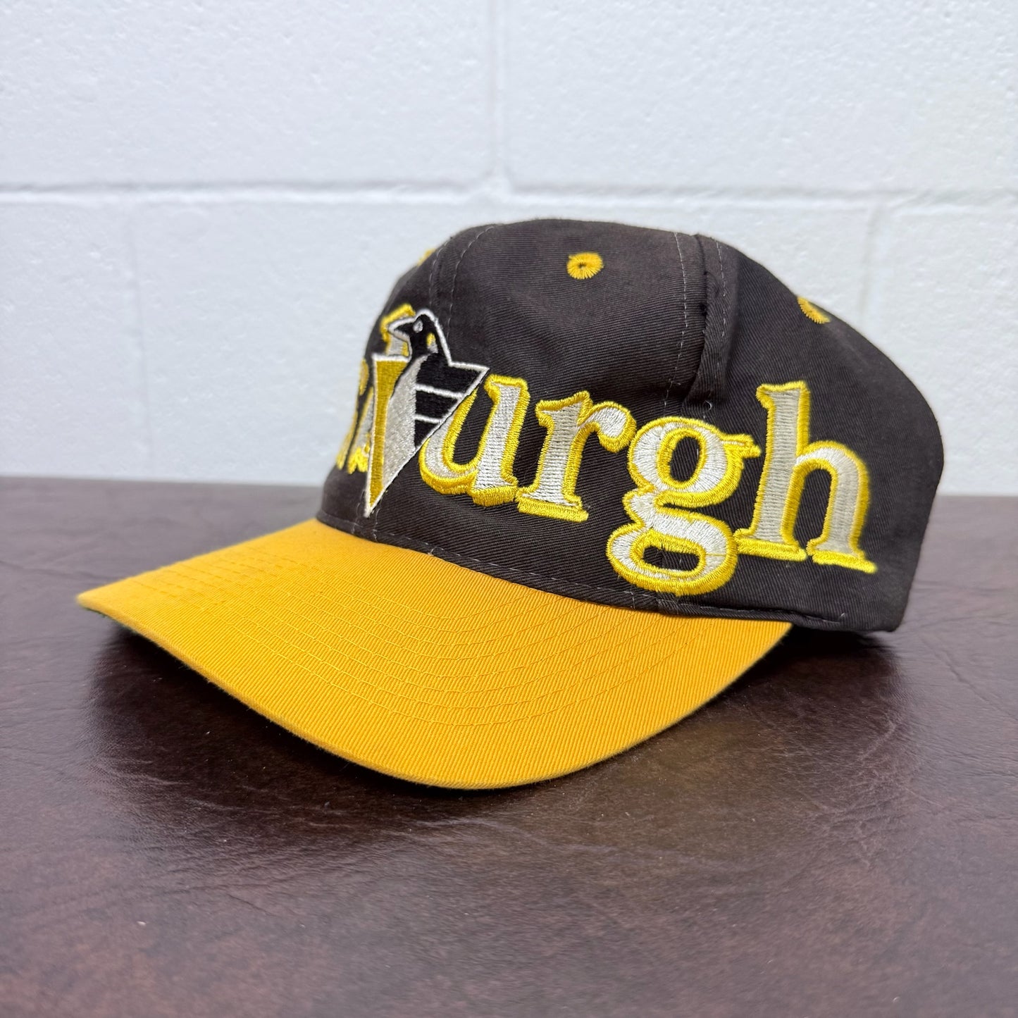 90s Pittsburgh Penguins NHL Logo 7 Snapback Hat