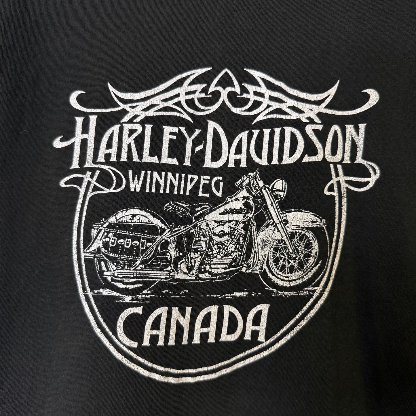 90's Harley Davidson Winnipeg Canada T-Shirt Sz L (B1399)