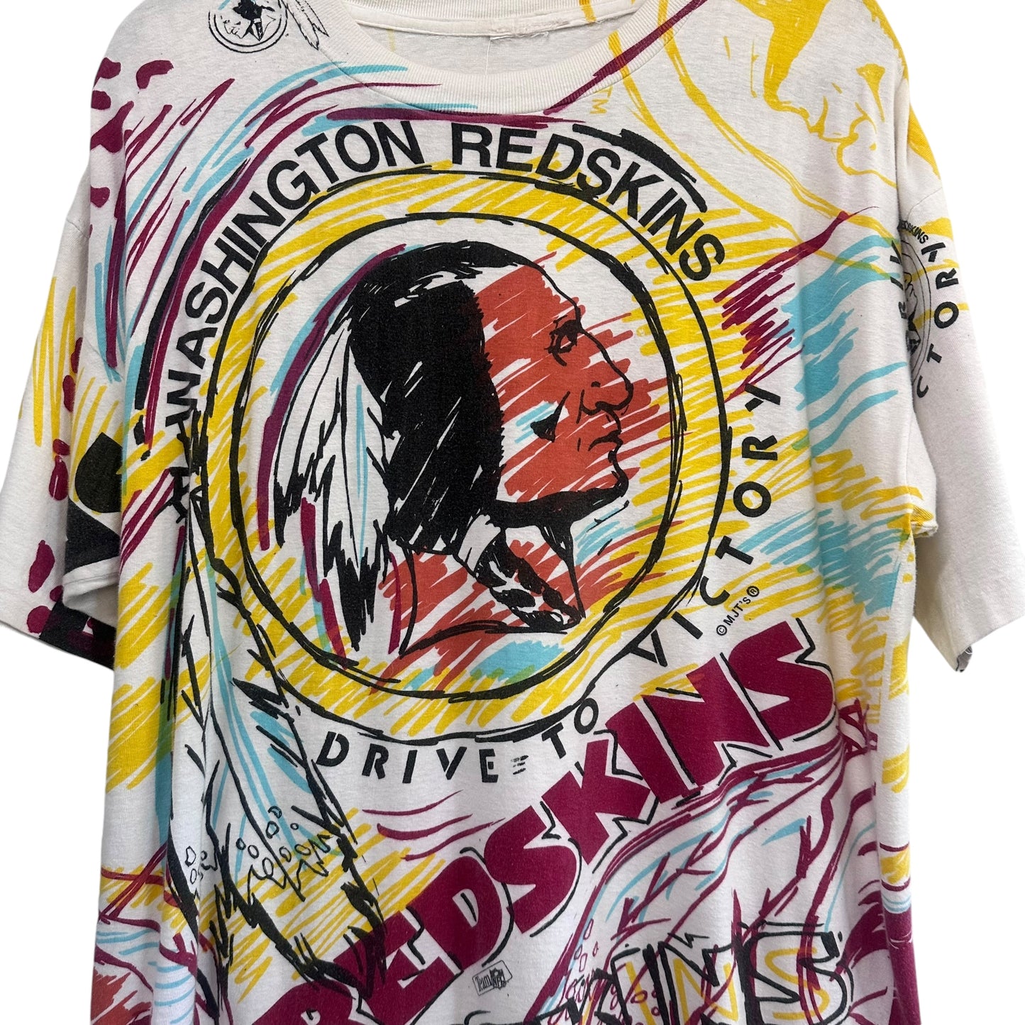 90s Washington Redskins AOP T-Shirt Sz XL (A4260)