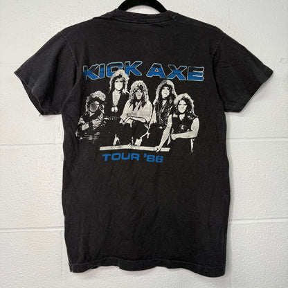1985 Kick Axe Band T-Shirt Sz M
