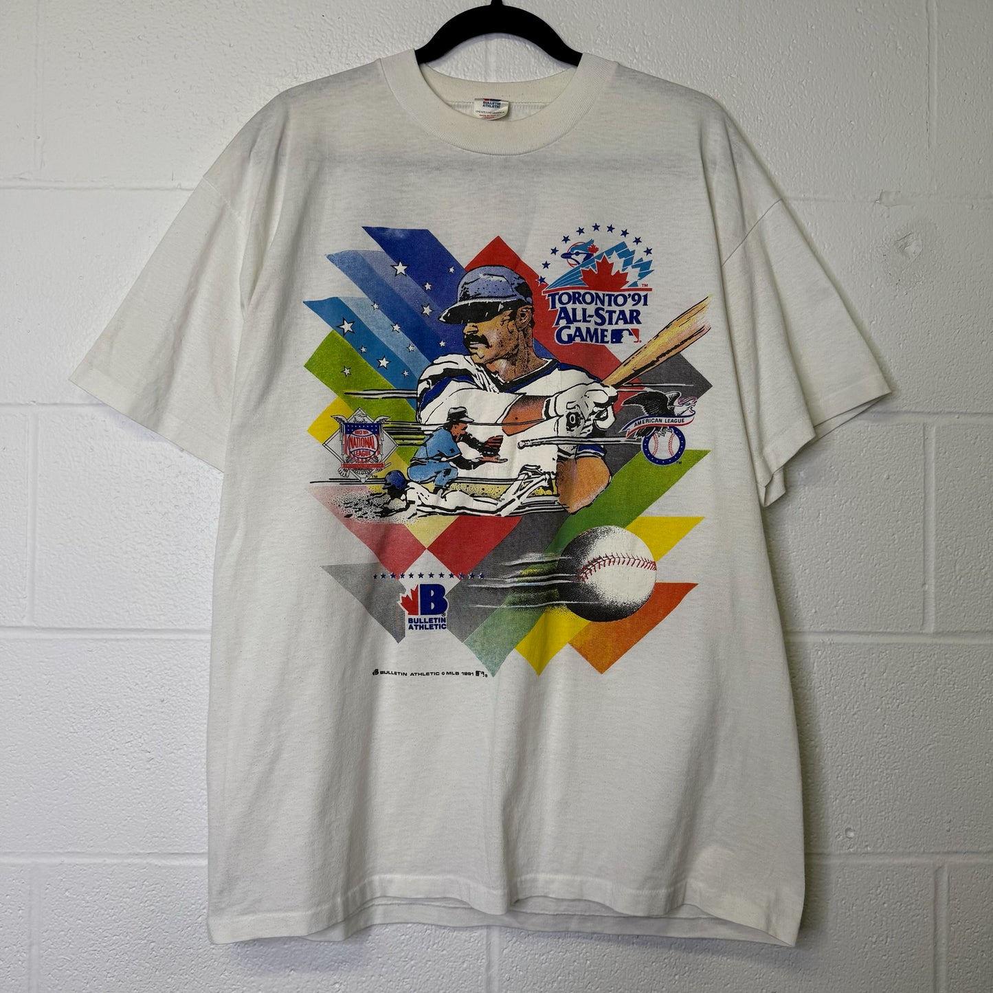 1991 Toronto MLB All Star Game Bulletin T-shirt Sz XL (B1655)
