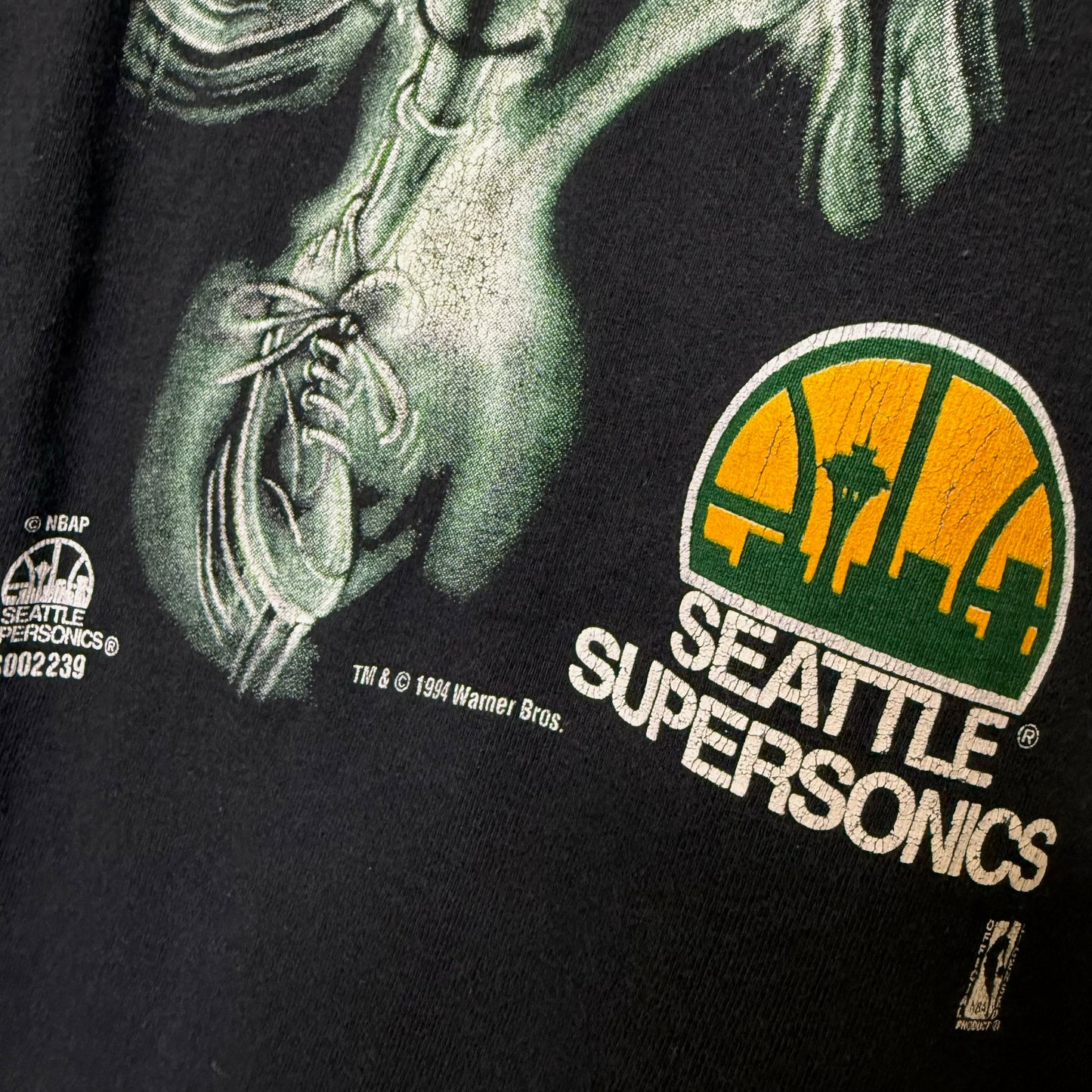 1994 Seattle Supersonics Bugs Bunny T-Shirt Sz L (B2231)