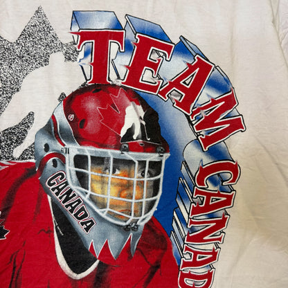 90s Team Canada Bulletin Athletics AOP T-Shirt Sz XL (B2530)