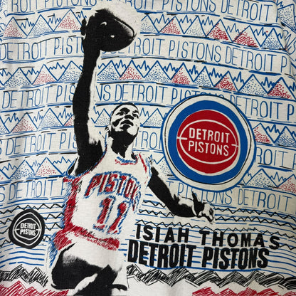 90's Isiah Thomas Detroit Pistons Magic Johnson T's AOP T-shirt Sz L