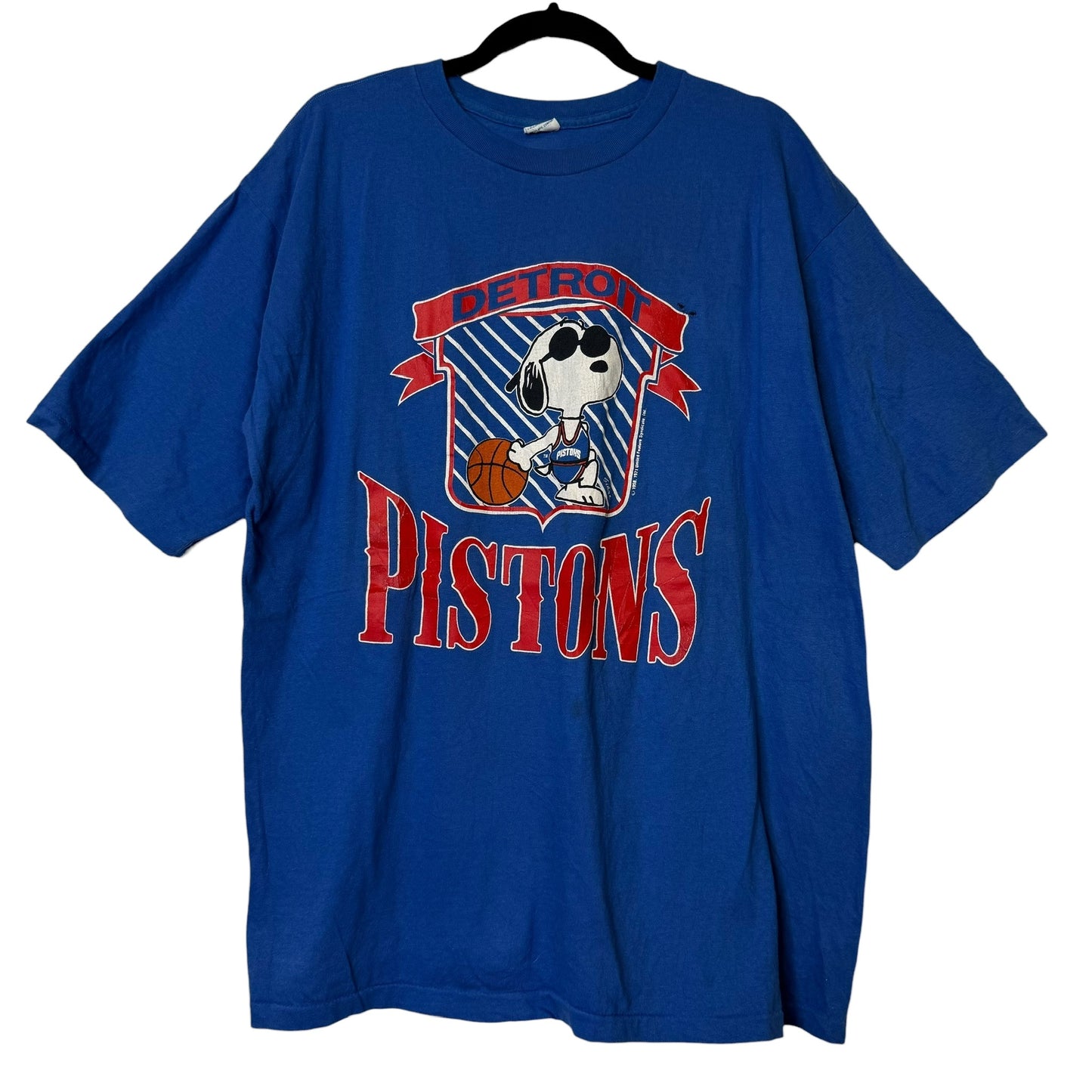 80's Snoopy Detroit Pistons NBA T-Shirt Sz XL (B2189)