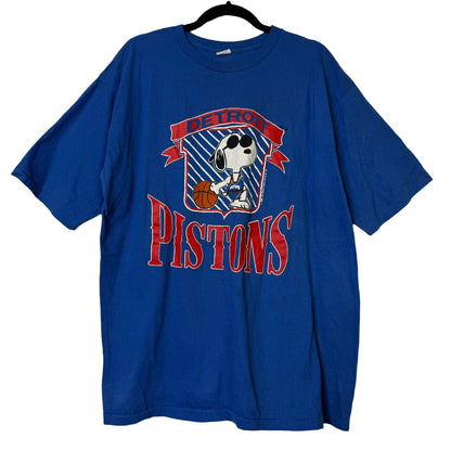 80's Snoopy Detroit Pistons NBA T-Shirt Sz XL (B2189)