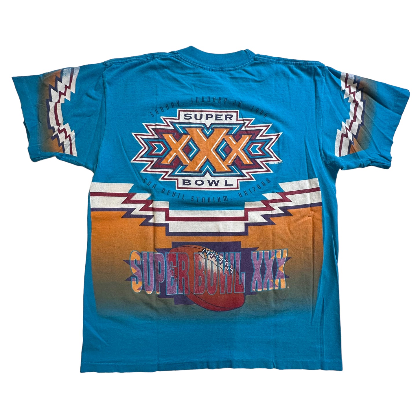 1996 Super Bowl XXX AOP T-Shirt Sz XL (A2086)