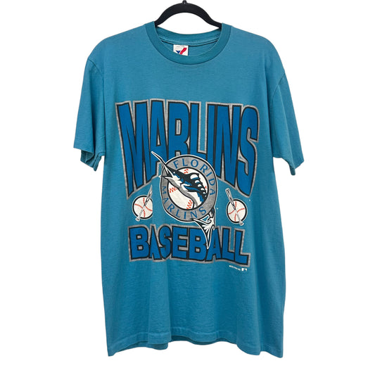 90s Florida Marlins T-shirt Sz L (A3837)