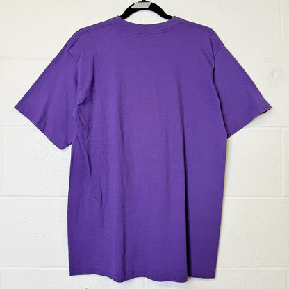 1990 Magic Johnson LA Lakers Salem NBA T-Shirt Sz L (A3093)