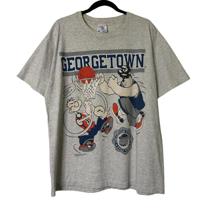 1993 Georgetown Hoyas Popeye NCAA  T-Shirt Sz XL (B682)