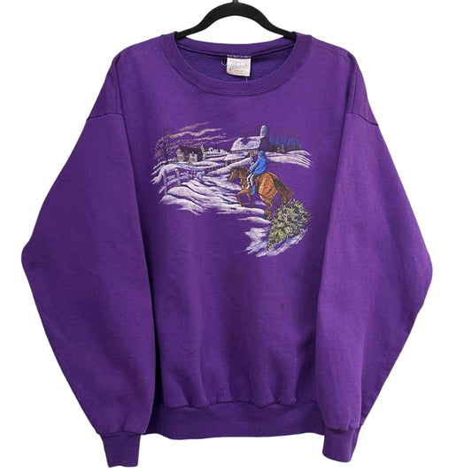 90s Horse Scenery Crewneck Sz XL (A1307)