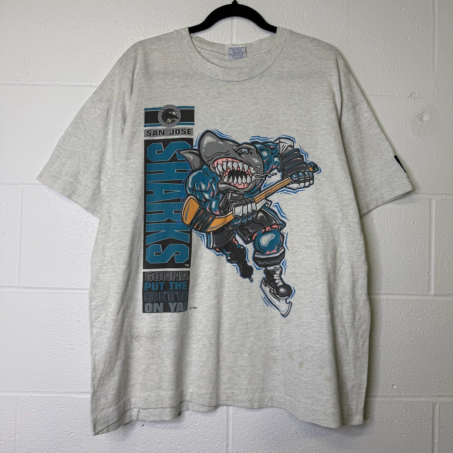 90's San Jose Sharks NHL Starter T-shirt Sz XL (B1684)