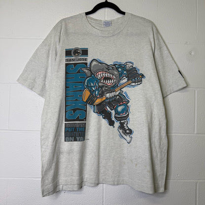 90's San Jose Sharks NHL Starter T-shirt Sz XL (B1684)