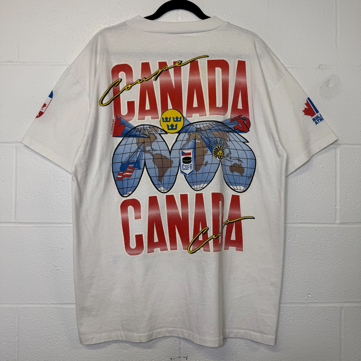 1991 Team Canada Hockey Bulletin Athletics T-Shirt (B2992)