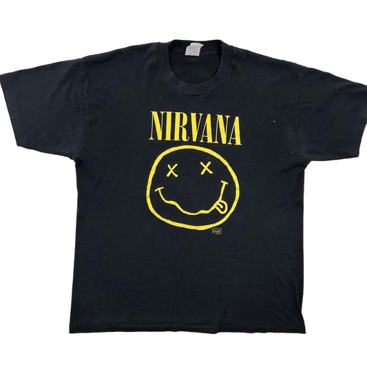 90’s Nirvana Smiley Face T-Shirt Sz L