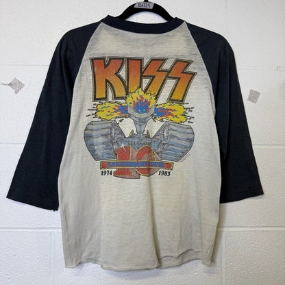 1983 KISS 10th Anniversary Tour Raglan T-Shirt (B386)