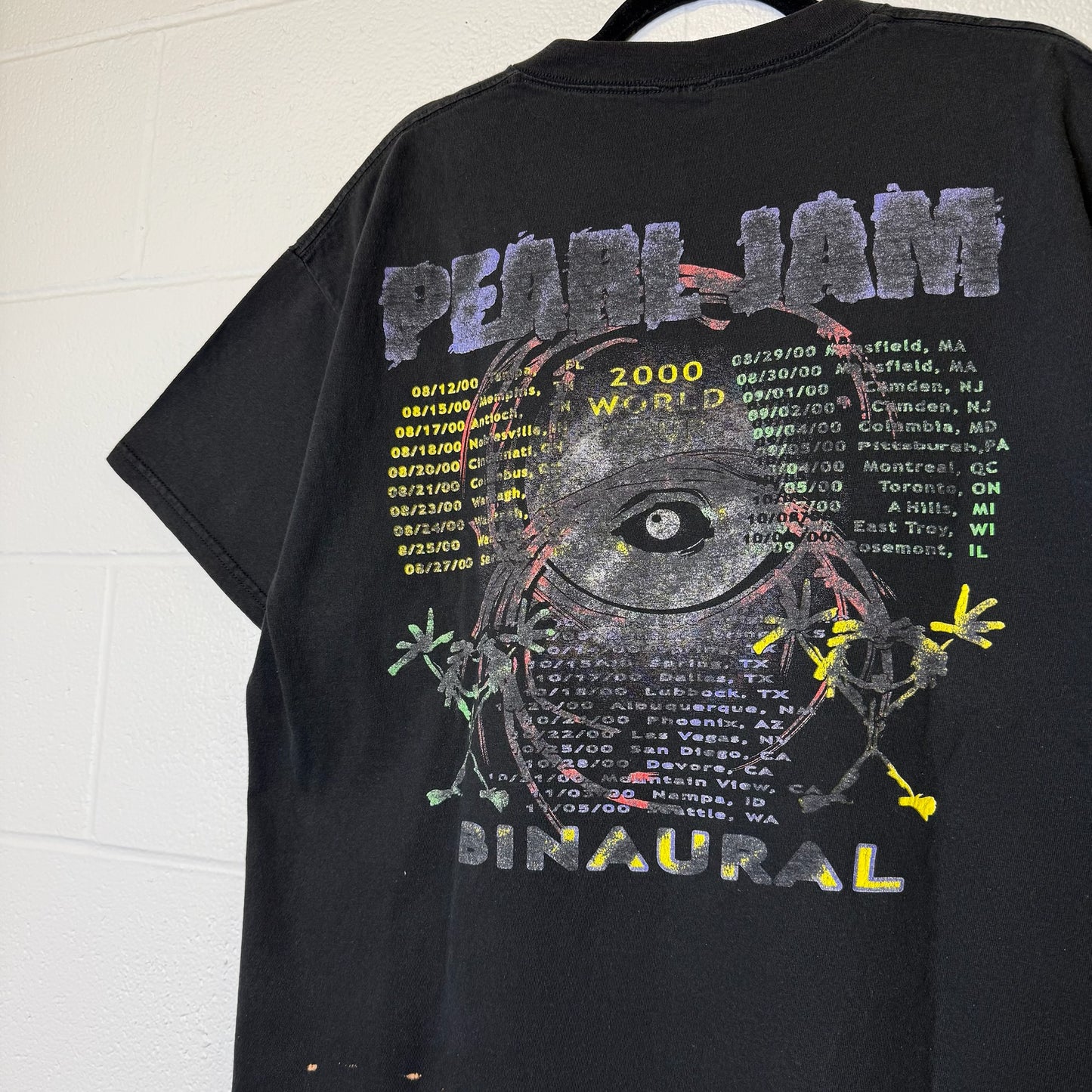 2000 Pearl Jam Binaural Tour T-shirt Sz XL