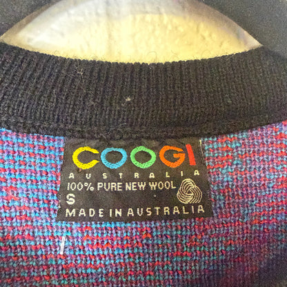 Genuine Coogi Australia Print Limited Edition Knit Sweater Sz S (B2401)