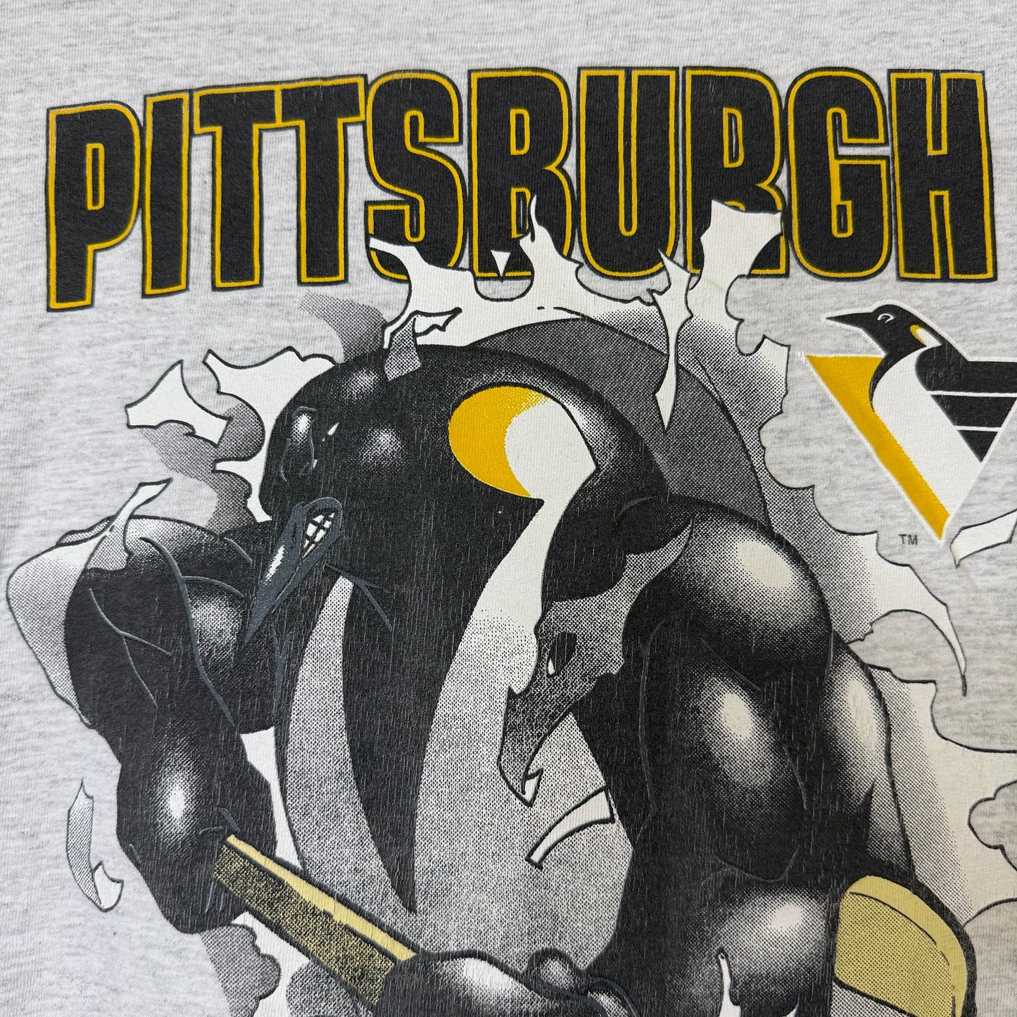 90's Pittsburgh Penguins Nutmeg Breakthrough T-Shirt Sz L (B2068)
