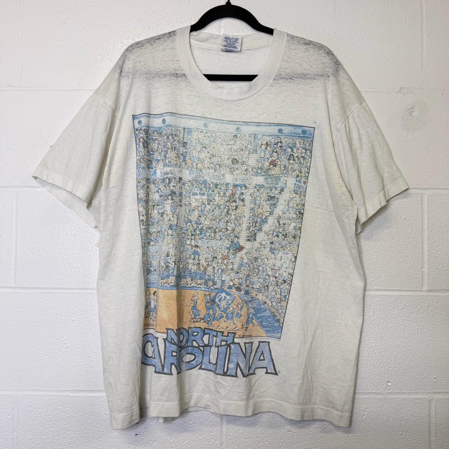 90's University of North Carolina Basketball NCAA T-Shirt (B2917)
