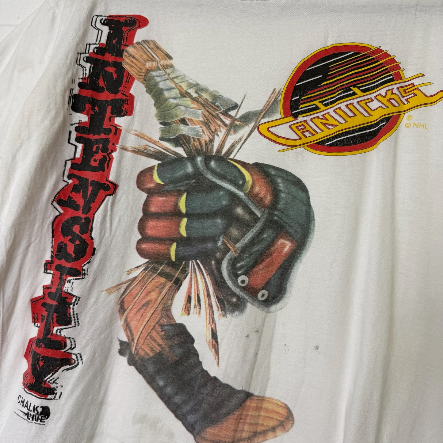90's Vancouver Canucks NHL T-shirt Sz L (B1649)