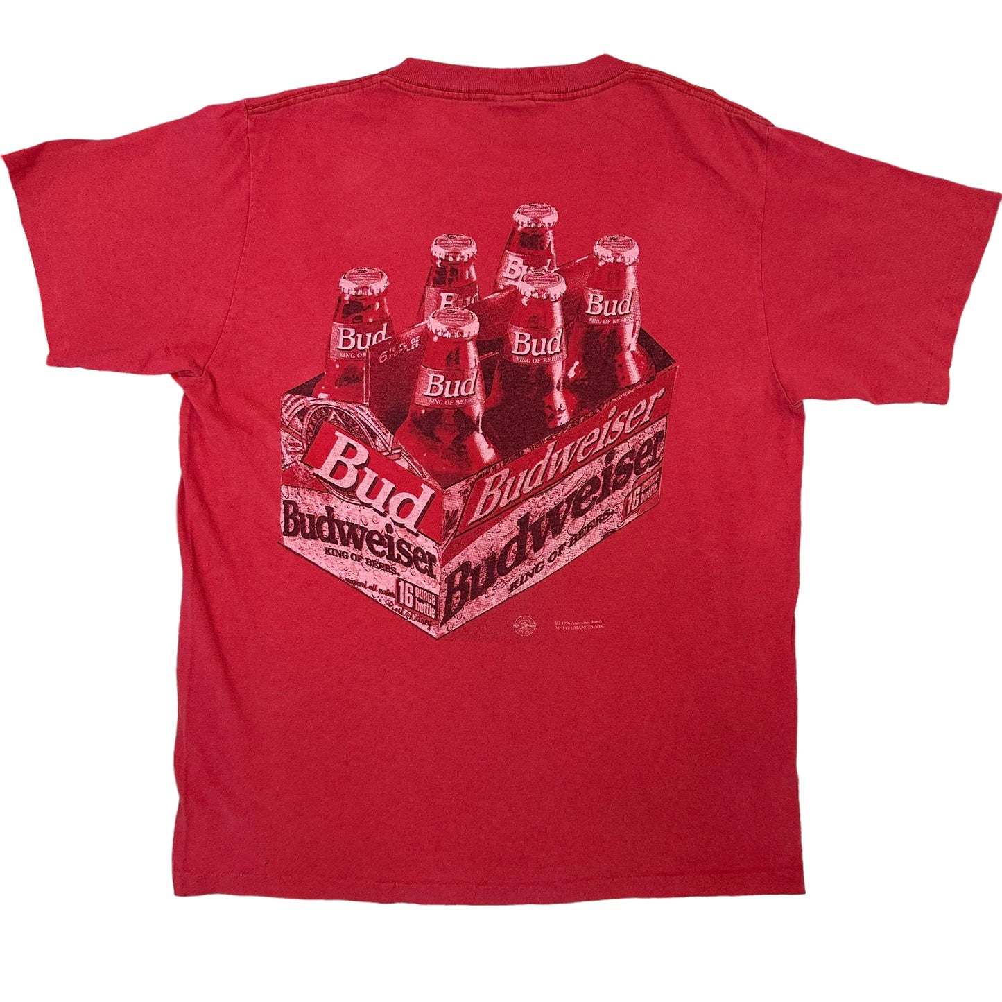 1996 Budweiser 6 Pack T-Shirt Sz XL (A4657)