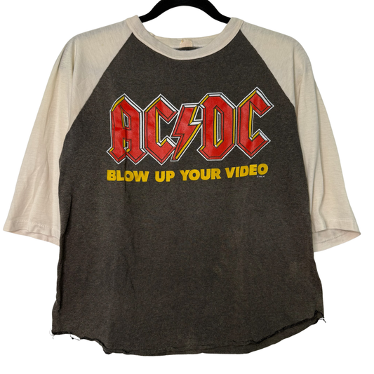 1988 AC/DC Blow Up Your Video Band Raglan T-Shirt